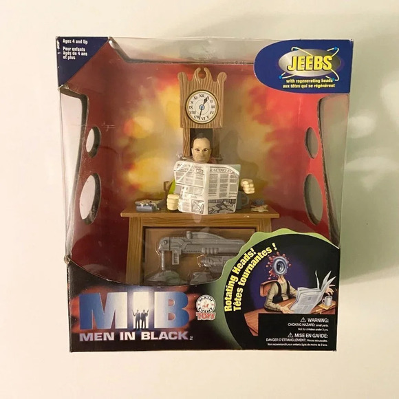 Vintage 1997 Men In Black MIB Jeebs Rotating  Head Action Figure Desk Galoob - Picture 1 of 16